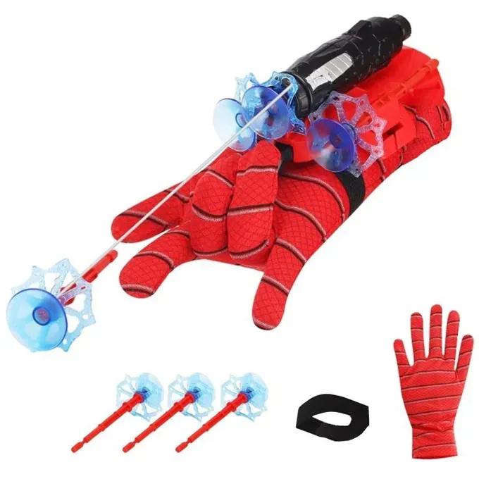 Spider Web Shooter Glove Toy for Kids – Superhero Wrist Launcher with Suction Darts