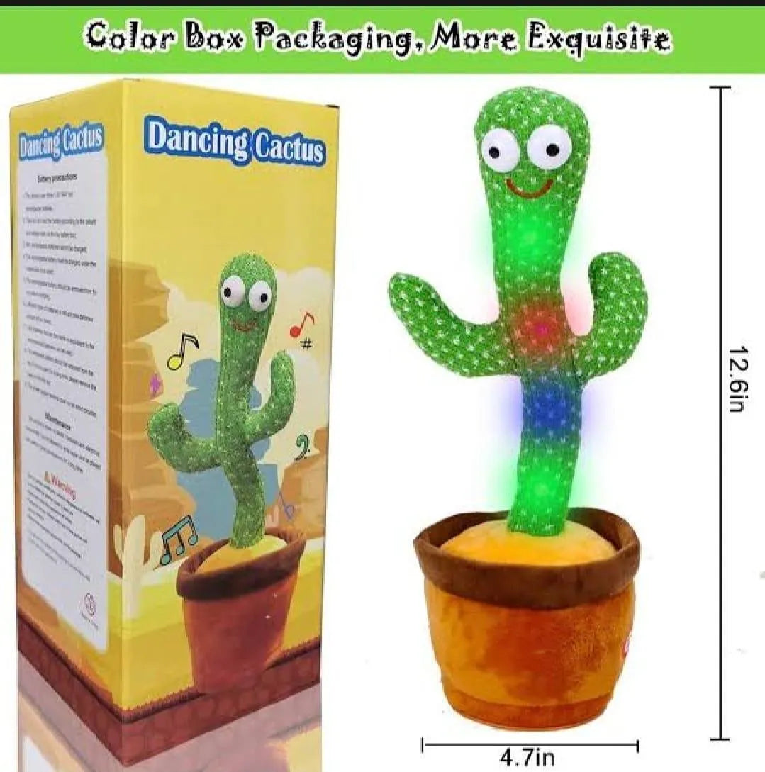 Dancing Cactus Toy with LED Lights – Singing, Talking & Recording Interactive Toy