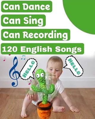 Dancing Cactus Toy with LED Lights – Singing, Talking & Recording Interactive Toy