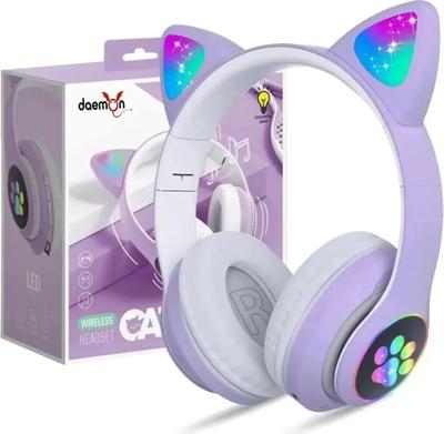 LED Cat Ear Wireless Headphones – Bluetooth Headset with RGB Lights, Mic & Foldable Design